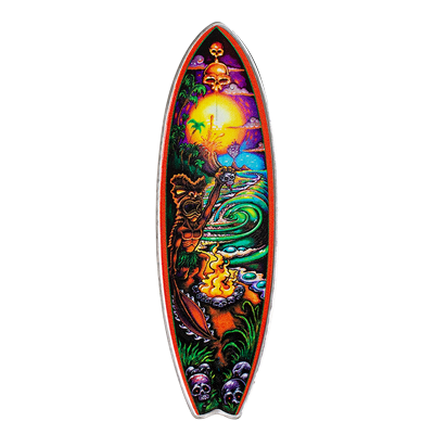 A picture of a Pièce d’argent de 1 oz Planches de surf de Drew Brophy 2023 – The Enforcer